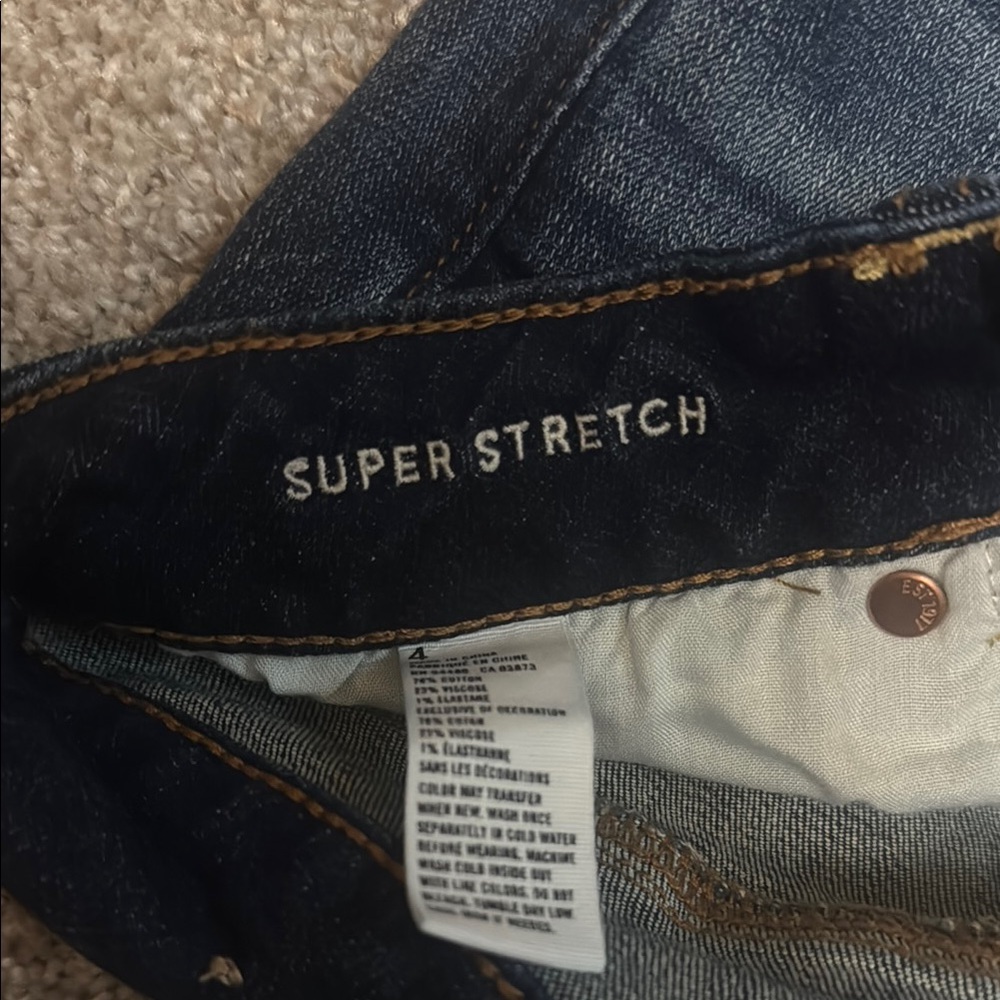 American Eagle Outfitters Women's Blue Denim Shorts, 4 - Picture 4 of 4